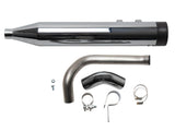 S&S Cycle SS550-0829 Shadow Pipe for S&S Sidewinder 2-1 Exhaust Chrome w/Black End Cap for Touring 09-Up