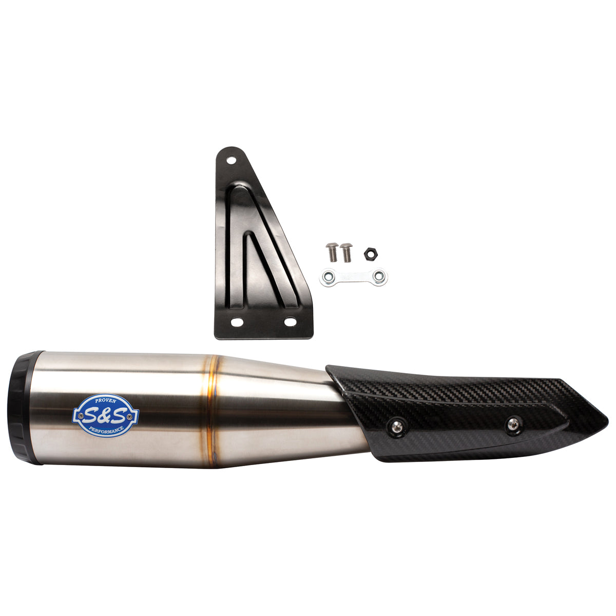 S&S Cycle SS550-0854 Grand National Slip-On Muffler Stainless Steel for Indian FTR1200 19-Up