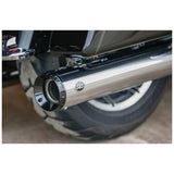 S&S Cycle SS550-0991 GNX 4.5" Slip-On Mufflers Chrome w/Black End Caps for Touring 17-Up