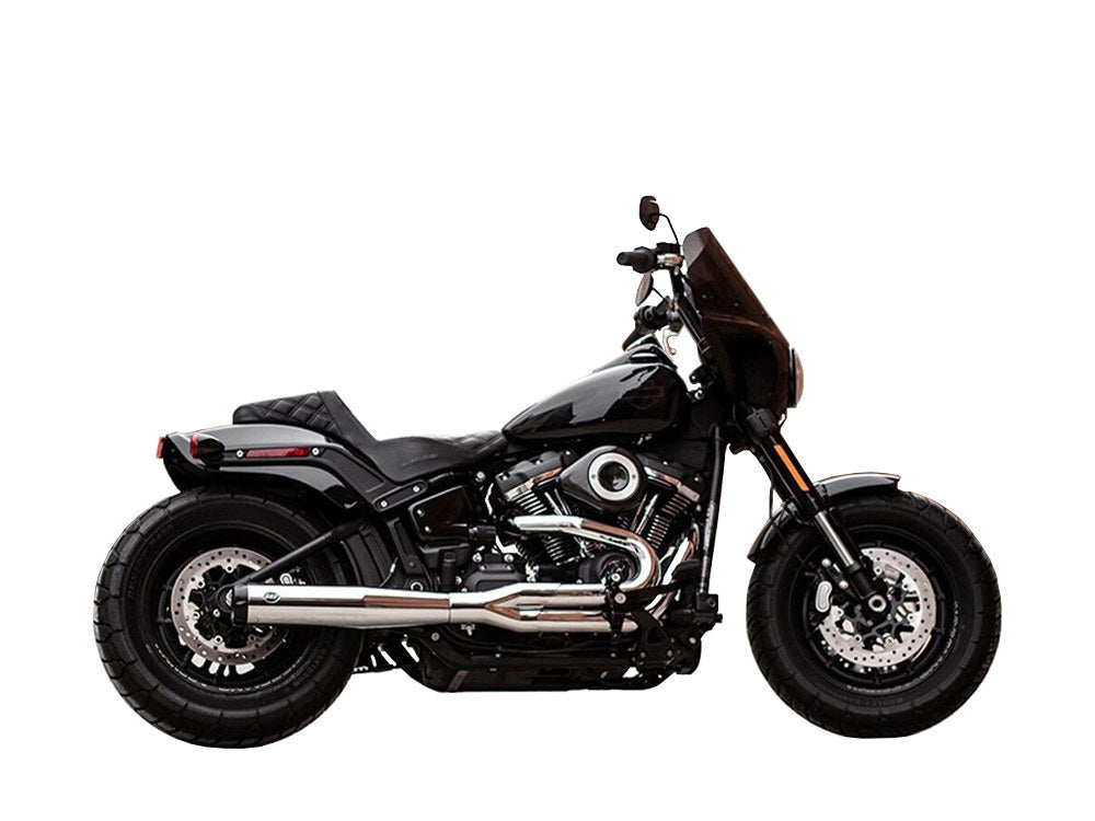 S&S Cycle SS550-0996B SuperStreet 2-1 Exhaust Stainless Steel w/Black End Cap for Softail 18-Up Non-240 Rear Tyre Models