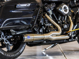 S&S Cycle SS550-1000 Diamondback 2-1 Exhaust Stainless w/Black End Cap for Touring 17-Up