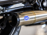 S&S Cycle SS550-1000 Diamondback 2-1 Exhaust Stainless w/Black End Cap for Touring 17-Up