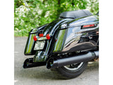 S&S Cycle SS550-1010 Mk45 4.5" Slip-On Mufflers Black w/Black Cutlass End Caps for Touring 17-Up