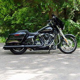 S&S Cycle SS550-1010 Mk45 4.5" Slip-On Mufflers Black w/Black Cutlass End Caps for Touring 17-Up