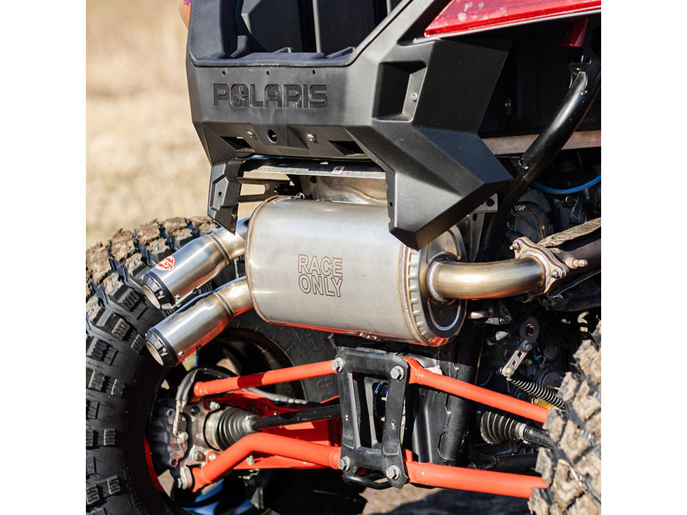 S&S Cycle SS550-1040 Power Tune XTO UTV Exhaust Stainless Steel w/Race Muffler for Polaris RZR Pro XP 20-Up