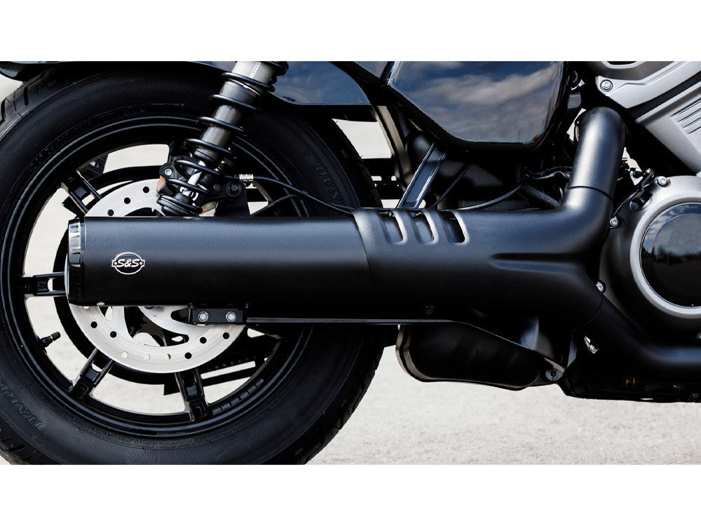 S&S Cycle SS550-1074 Grand National 4.5" Slip-On Muffler Black with Black End Cap for Nightster 975 22-Up