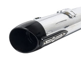 S&S Cycle SS550-1076 Broadhead 4" Slip-On Mufflers Chrome w/Black End Caps for Indian Big Twin 14-Up w/Hard Saddle Bags