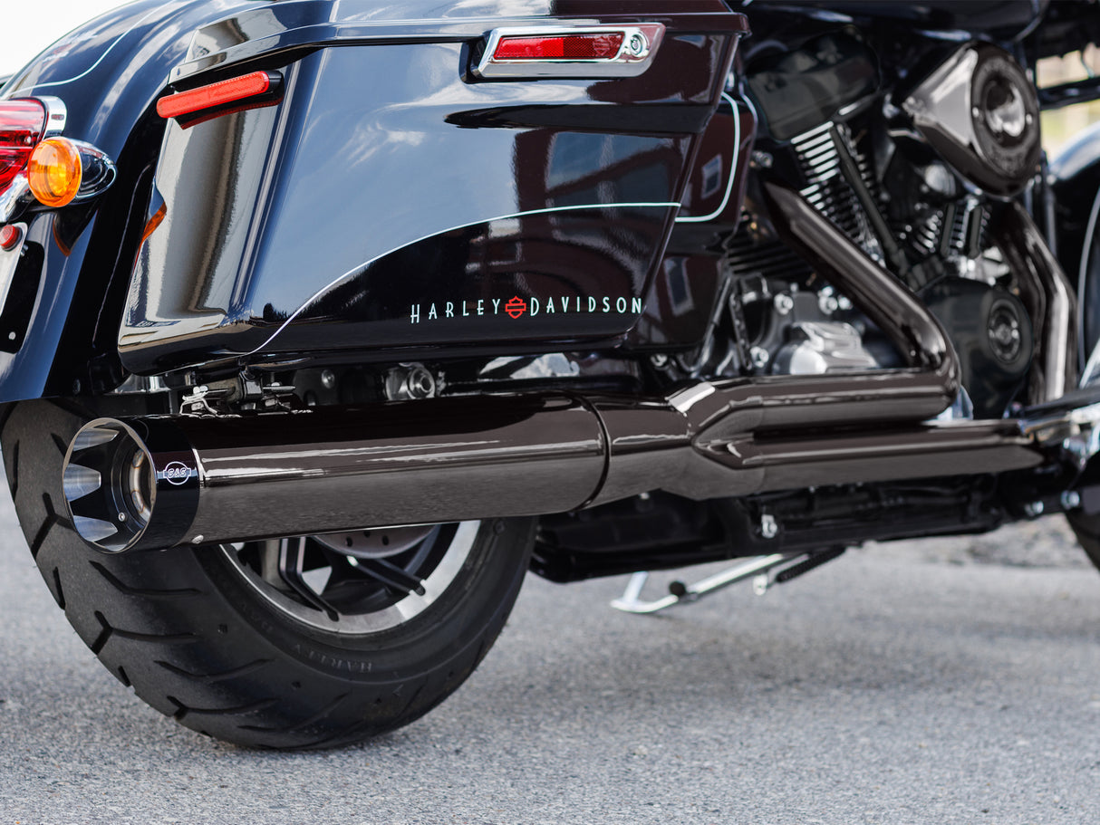 S&S Cycle SS550-1087 Sidewinder 2-1 Exhaust Lava Chrome w/Black End Cap for Touring 17-Up