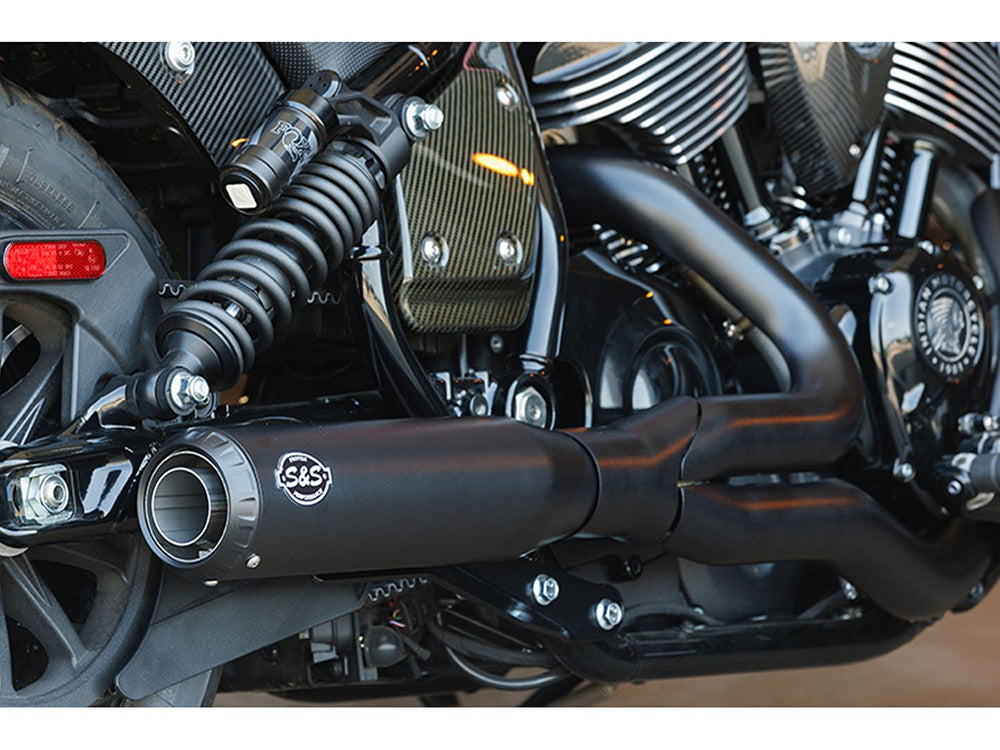 S&S Cycle SS550-1118 Qualifier 2-1 Exhaust Black for Indian Cruiser 22-Up