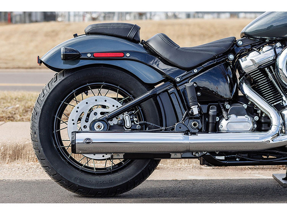 S&S Cycle SS550-1160 Grand National 4" Slip-On Muffler Chrome w/Black End Cap for Harley-Davidson Softail Street Bob/Low Rider S/Low Rider ST/Heritage 25-Up