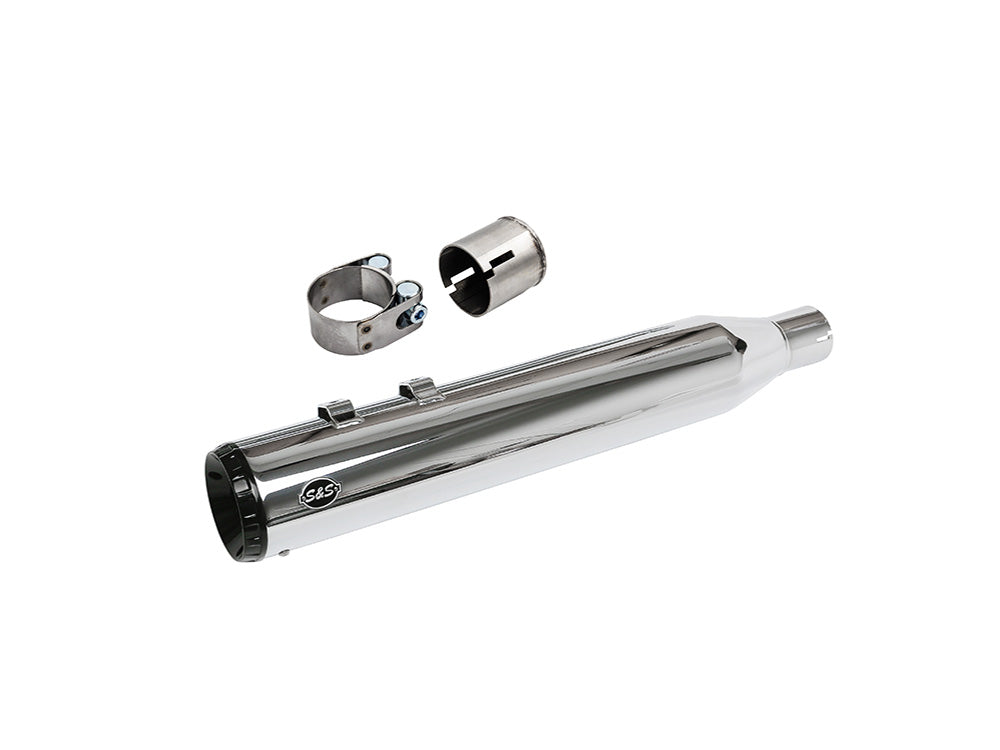 S&S Cycle SS550-1166 Swindler 2-1 4.5" Muffler Kit Chrome w/Black End Cap for Harley-Davidson Touring 17-24