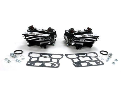 S&S Cycle SS90-1106 Cylinder Head Kit Black for Twin Cam 88ci 99-05 w/89cc Head Chamber Volume