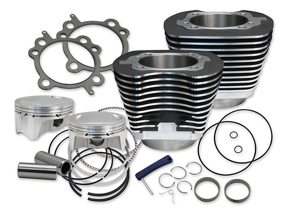 S&S Cycle SS910-0500 107ci Big Bore Kit Black for Twin Cam 07-17