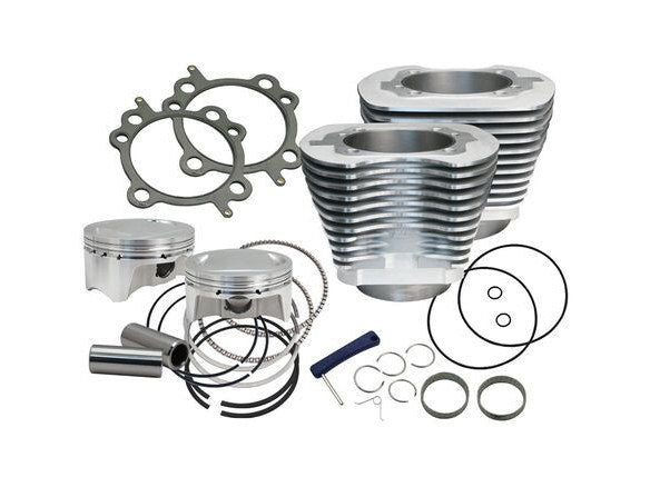 S&S Cycle SS910-0650 110ci Sidewinder Big Bore Kit Silver for Big Twin 07-17