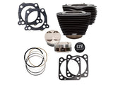 S&S Cycle SS910-0844 129ci Big Bore Kit Black w/Non-Highlighted Fins for Milwaukee-Eight Touring 17-Up/Softail 18-Up w/107ci Engine