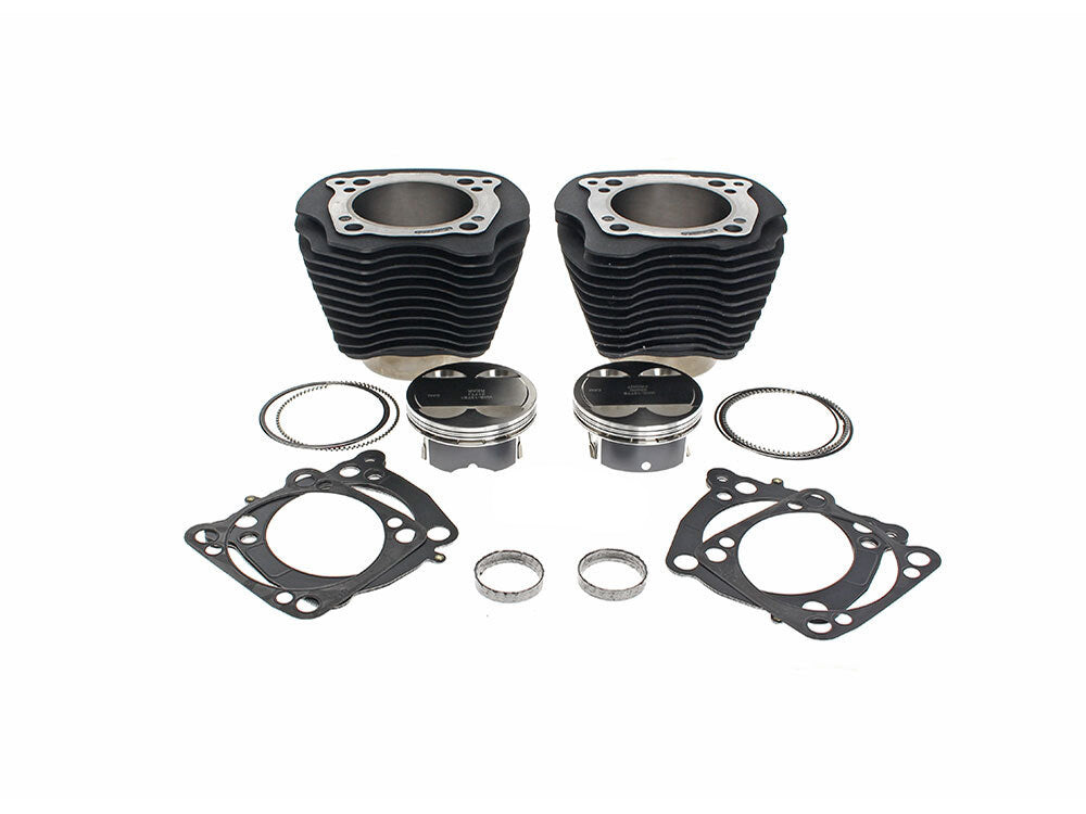 S&S Cycle SS910-0910A 132ci Big Bore Kit w/Non-Highlighted Fins & High Compression Black for Harley-Davidson Milwaukee-Eight 17-Up w/114Ci or 117Ci Engine