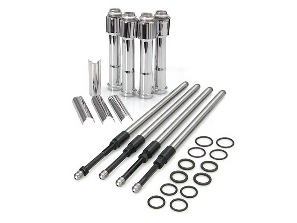 S&S Cycle SS930-0023 Quickee Adjustable Pushrods Chrome for Sportster 04-21