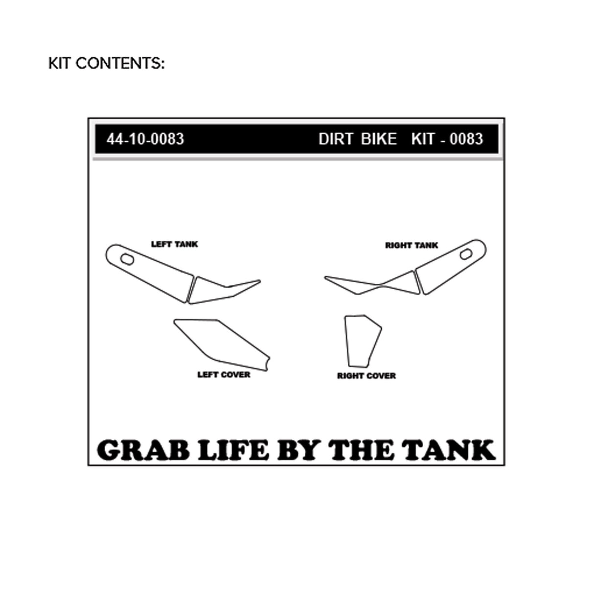 Stompgrip Volcano Tank Grips Clear for Kawasaki KX 450F 19-20