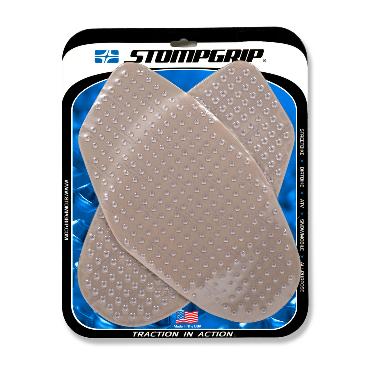 Stompgrip Volcano Tank Grips Clear for Suzuki GSX-R1000 05-06