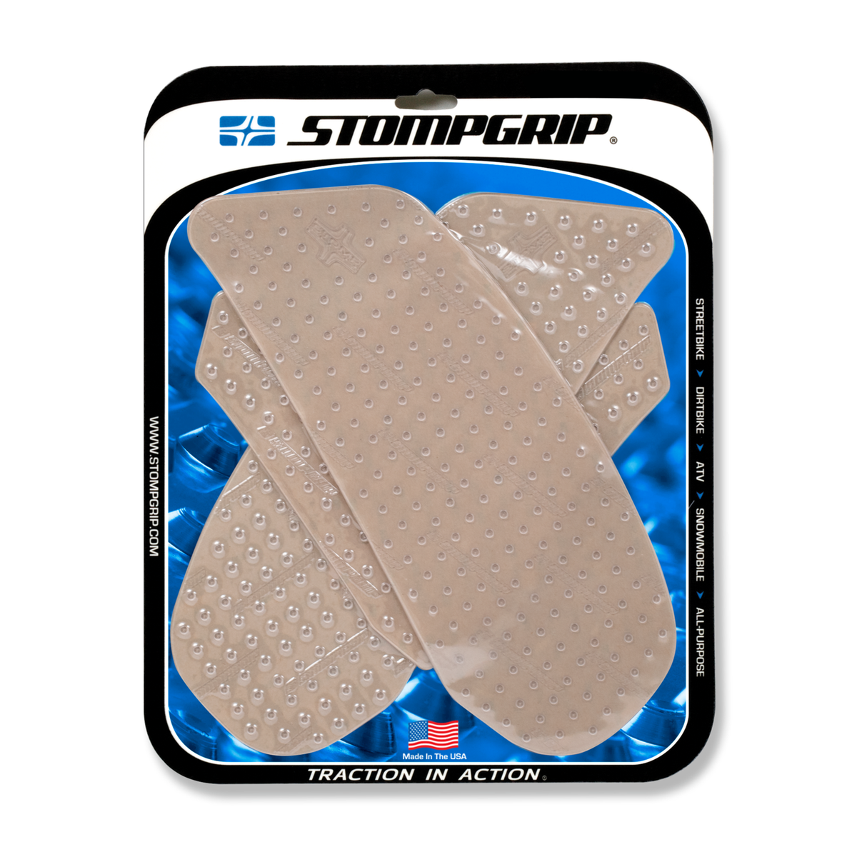 Stompgrip Volcano Tank Grips Clear for Suzuki GSX-R1000 09-16