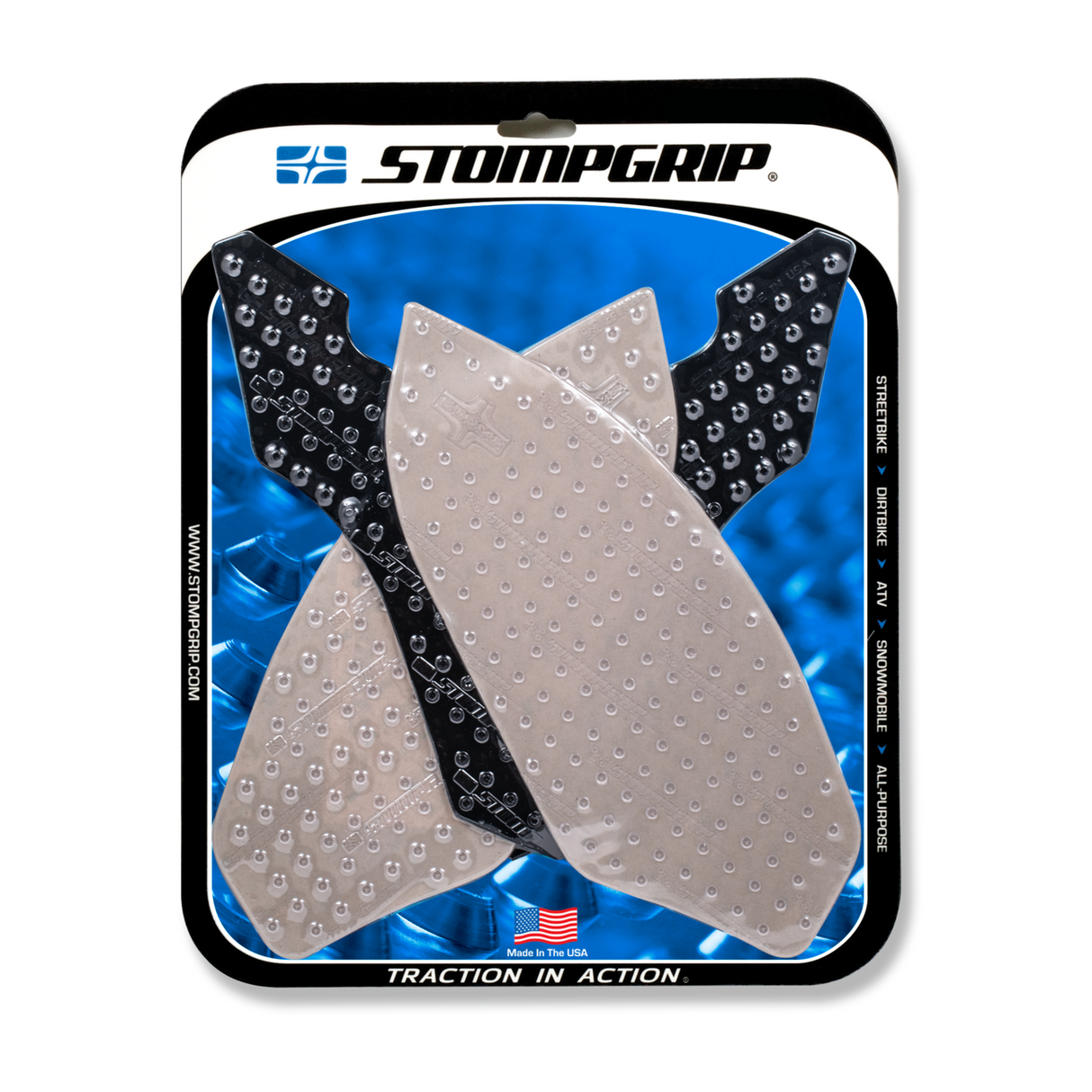 Stompgrip Volcano Tank Grips Clear for BMW S 1000 RR 09-14/HP4 13-15