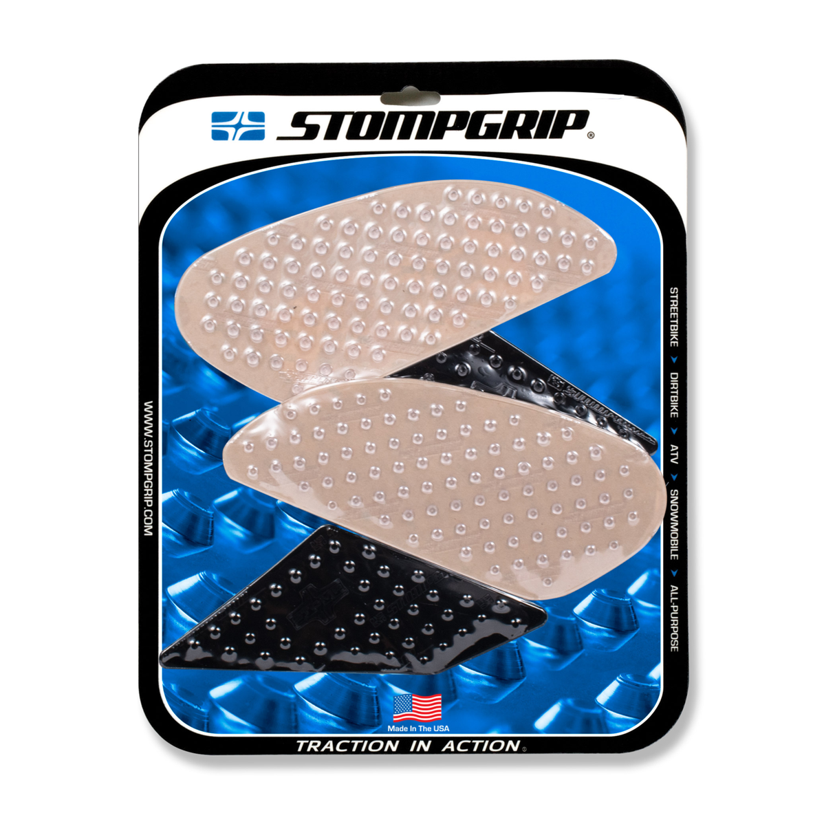 Stompgrip Volcano Tank Grips Clear for Honda CB500F 19/CBR500R 19