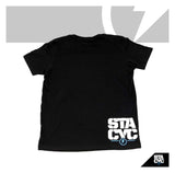 Stacyc Bolt Logo Black Kids Tee