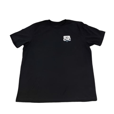 Stacyc Stacked Logo Black Tee