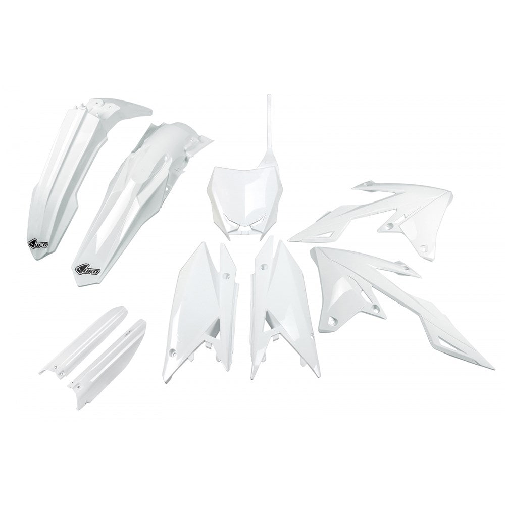 UFO Full Plastics Kit White for Suzuki RM-Z 250 19-Up/RM-Z 450 18-Up