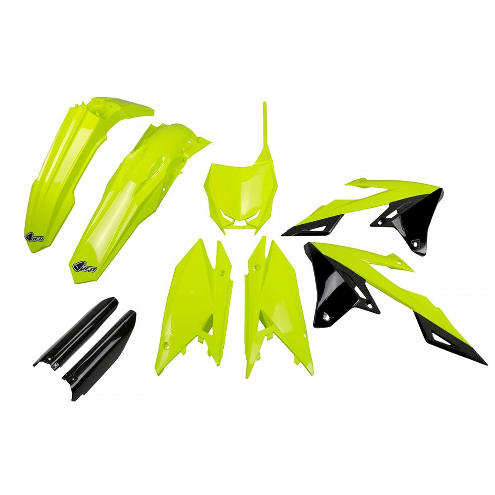 UFO Plastics Kit Fluro Yellow for Suzuki RMZ 250 19-23/RMZ 450 18-23