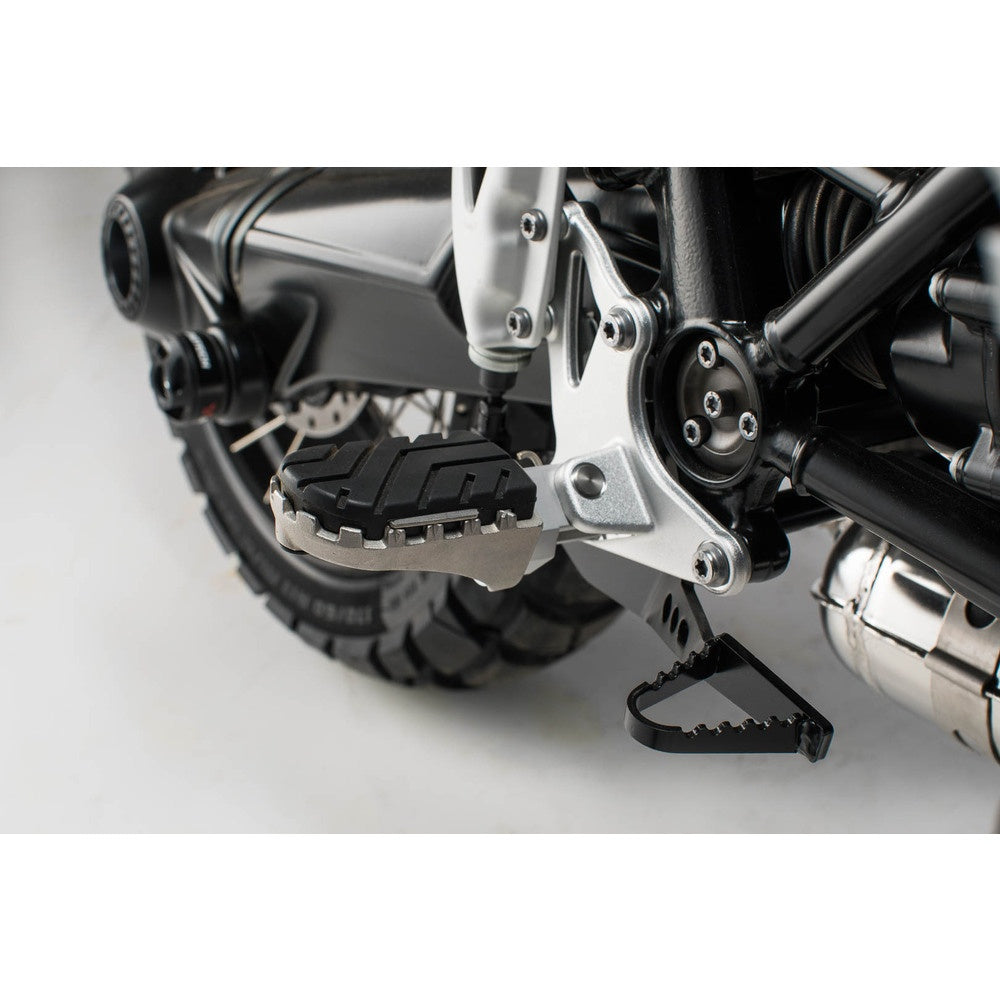 SW-Motech SW-FRS0701110800-S ION Footrest Kit Silver for BMW R NineT Scrambler/R NineT GS 16-Up