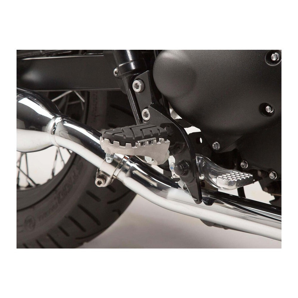 SW-Motech SW-FRS1101110201-S ION Footrest Kit Silver for Triumph Bonneville/T100 04-16/Scrambler 05-Up