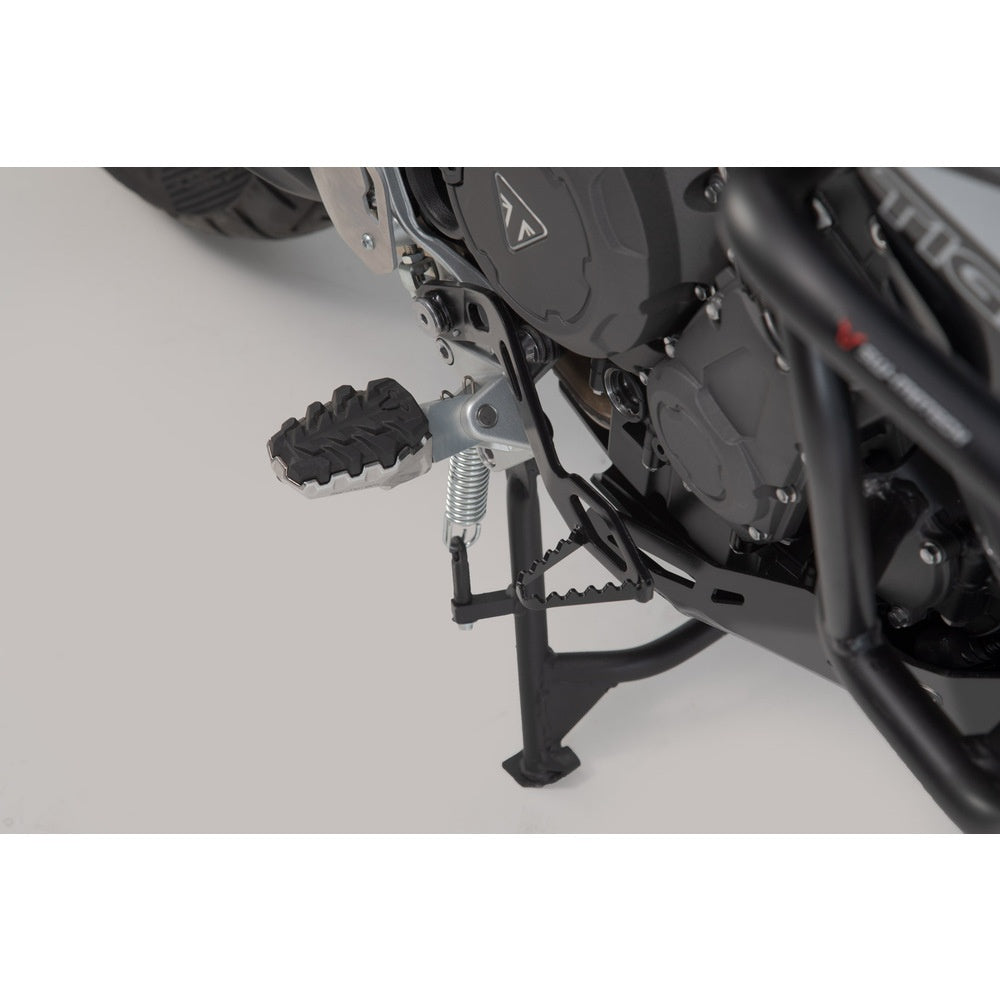 SW-Motech SW-FRS1111210103 EVO Footrest Kit Silver/Black for Triumph Tiger 800 10-Up/Tiger 900 19-Up/Tiger 1200 11-15/Scrambler 1200 21-Up Models