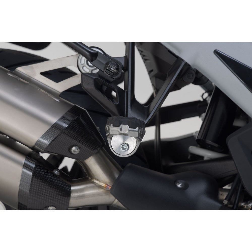 SW-Motech SW-FRS1811210100 EVO Passenger Footrest Kit Silver/Black for BMW R 1300 GS 24-Up/Harley-Davidson Pan America 21-Up