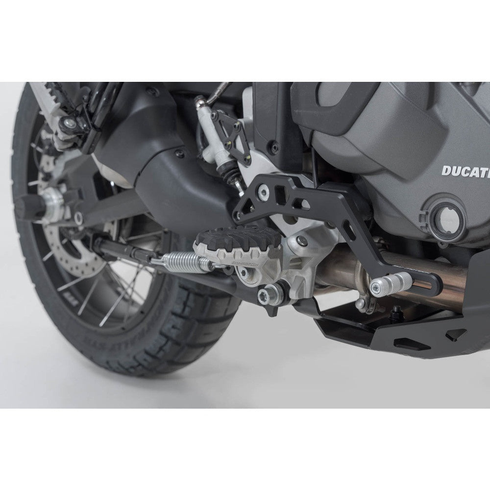 SW-Motech SW-FRS2211210201 EVO Footrest Kit Silver/Black for Ducati Multistrada V2/S/Multistrada V4/Pike Peak 21-Up/DesertX/Multistrada V4 Rally 22-Up