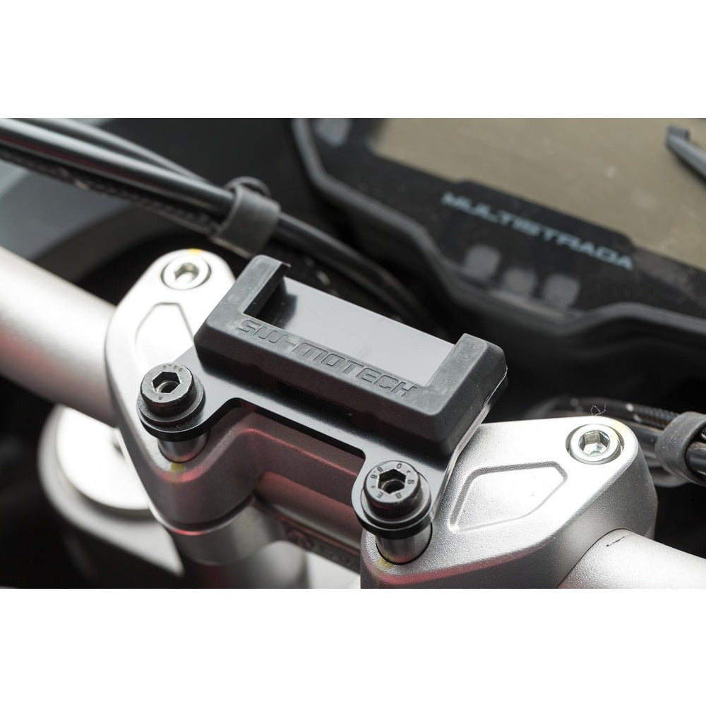 SW-Motech SW-GPS2258410000-B GPS Handlebar Mount Black for Ducati Multistrada V2 21-Up/Multistrada 950 16-Up/Multistrada 1200 15-18/Multistrada 1260 17-Up