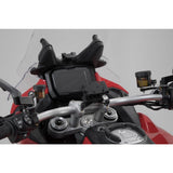 SW-Motech SW-GPS2264610200-B GPS Handlebar Mount Black for Ducati Multistrada V4 20-Up