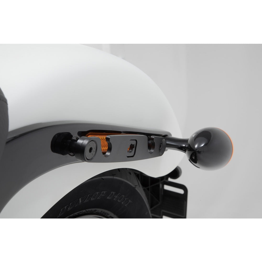 SW-Motech SW-HTA1868210200 SLH Left Side Carrier Black for Harley-Davidson Softtail Slim 17-Up