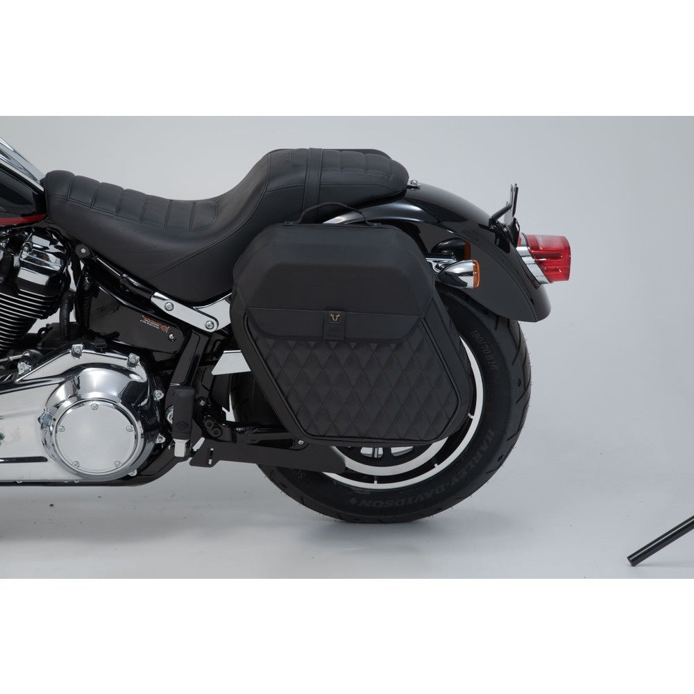 SW-Motech SW-HTA1868210300 SLH Left Side Carrier Black for Harley-Davidson Softail Low Rider/Low Rider S 17-Up