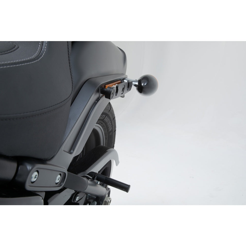 SW-Motech SW-HTA1868210400 SLH Left Side Carrier Black for Harley-Davidson Softail Fat Boy/Fat Boy S 17-Up