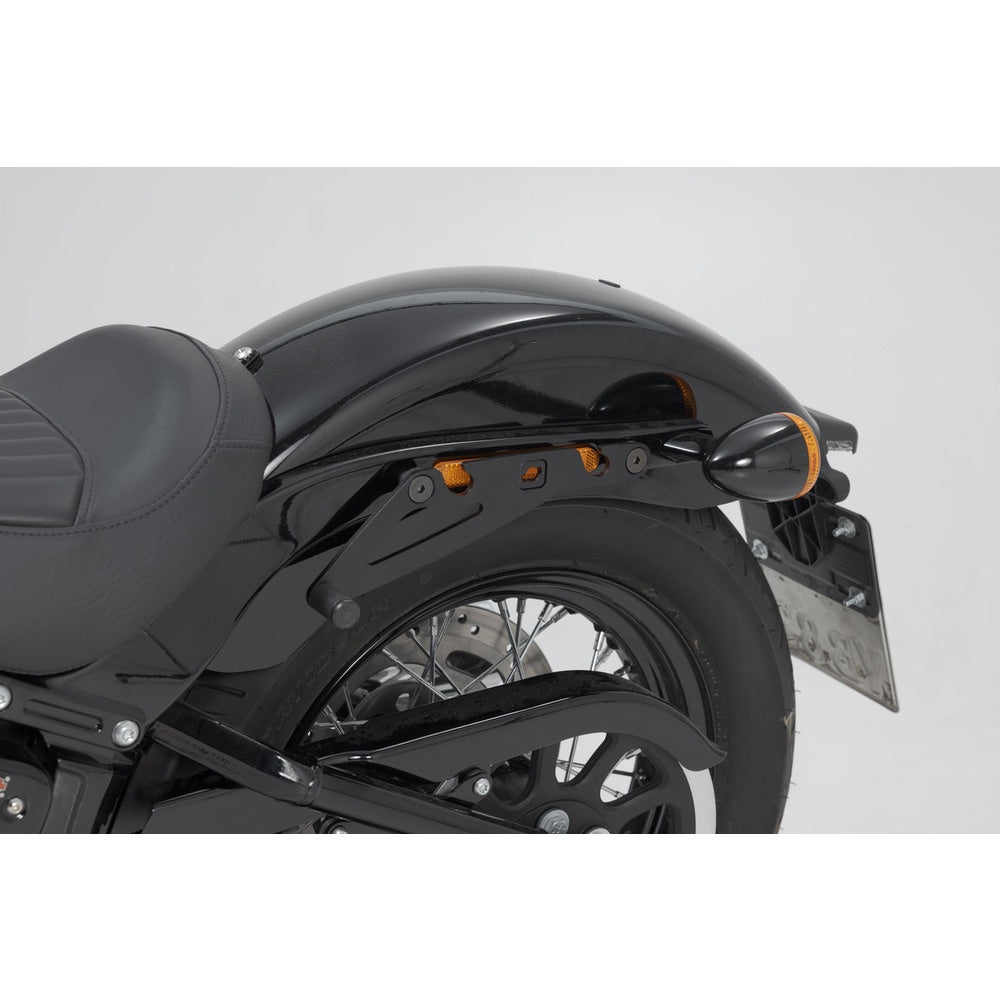 SW-Motech SW-HTA1868211400 SLH Left Side Carrier Black for Harley-Davidson Softail Street Bob/Slim/Standard 17-Up