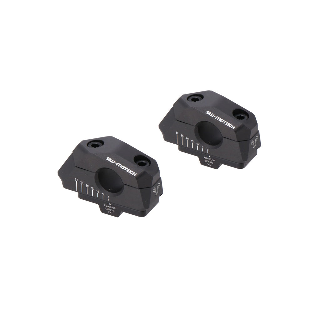 SW-Motech SW-LEH0003930000-B 25mm Bar Back Riser Black for 22mm Handlebars (with variable postion 5/10/15/20/25/30mm increments)