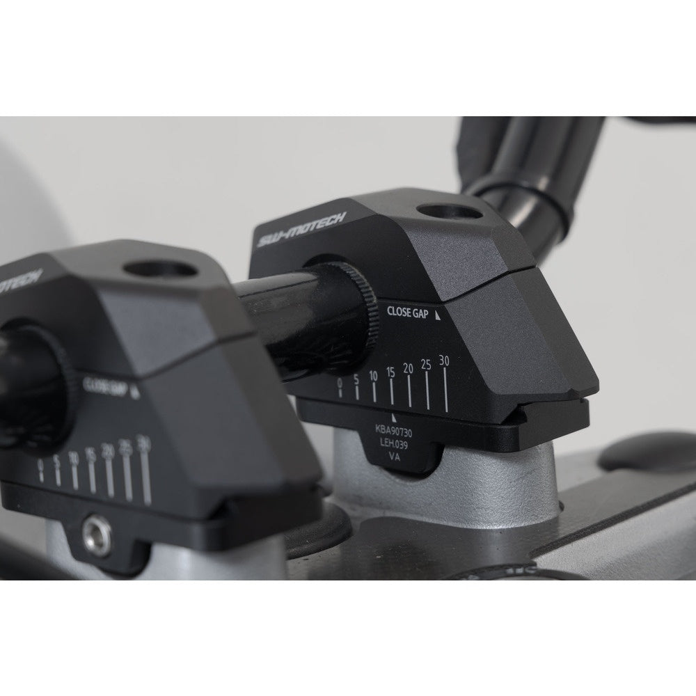 SW-Motech SW-LEH0003930000-B 25mm Bar Back Riser Black for 22mm Handlebars (with variable postion 5/10/15/20/25/30mm increments)