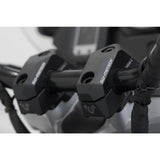 SW-Motech SW-LEH0003930000-B 25mm Bar Back Riser Black for 22mm Handlebars (with variable postion 5/10/15/20/25/30mm increments)