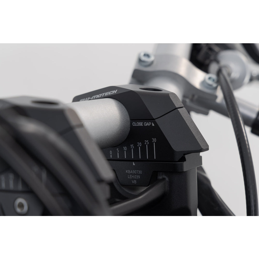 SW-Motech SW-LEH0003931000-B 28mm Bar Back Riser Black for 28mm Handlebars (with variable postion 5/10/15/20/25/30mm increments)