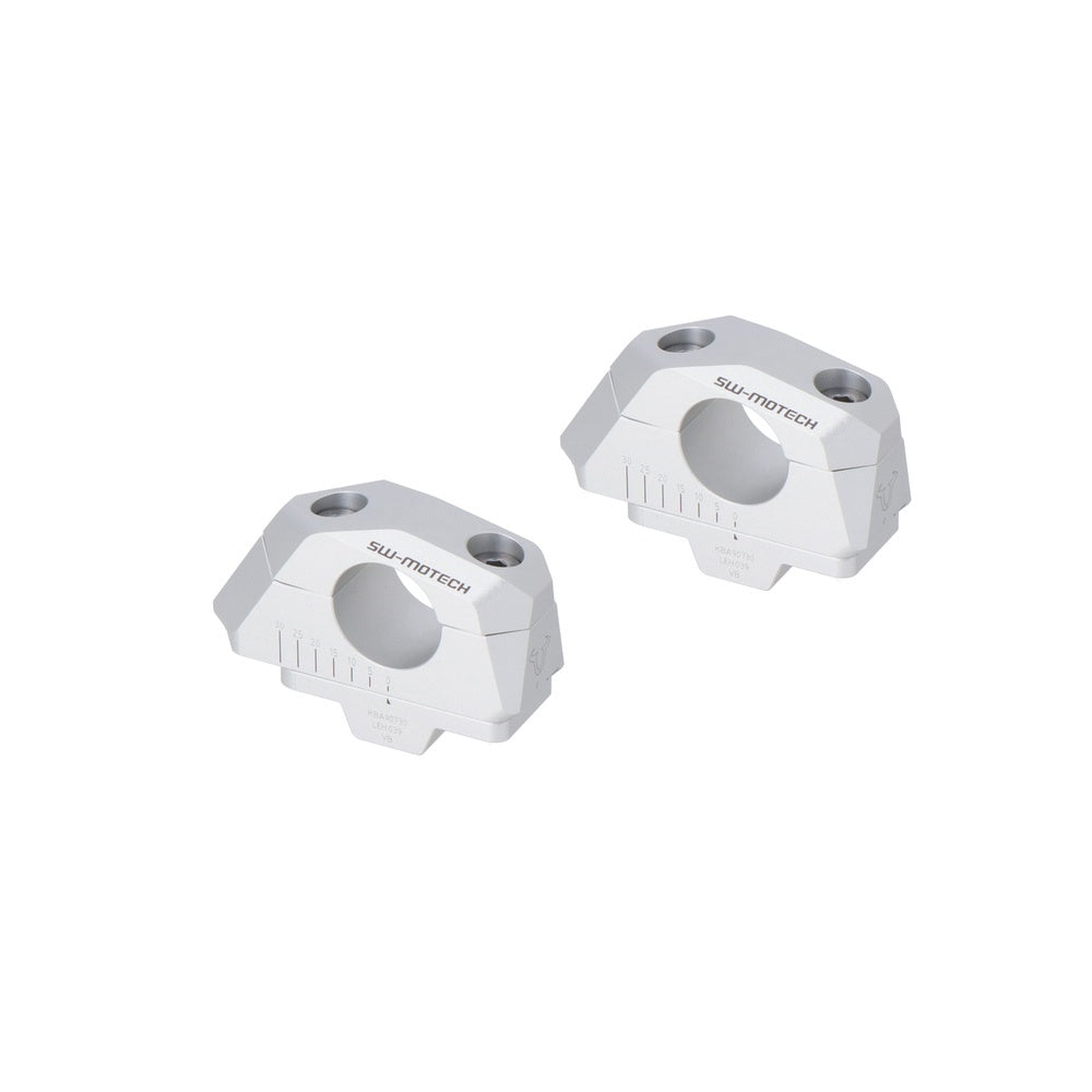 SW-Motech SW-LEH0003931000-S 28mm Bar Back Riser Silver for 28mm Handlebars (with variable postion 5/10/15/20/25/30mm increments)