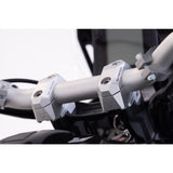 SW-Motech SW-LEH0003931000-S 28mm Bar Back Riser Silver for 28mm Handlebars (with variable postion 5/10/15/20/25/30mm increments)