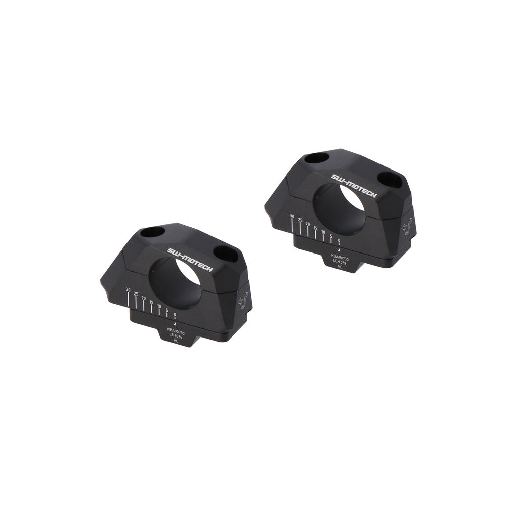 SW-Motech SW-LEH0003932000-B 32mm Bar Back Riser Black for 28mm Handlebars (with variable postion 5/10/15/20/25/30mm increments)