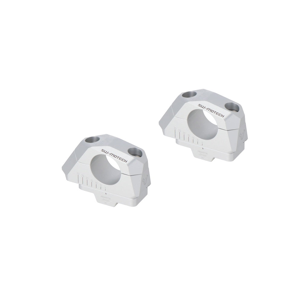 SW-Motech SW-LEH0003932000-S 32mm Bar Back Riser Silver for 28mm Handlebars (with variable postion 5/10/15/20/25/30mm increments)