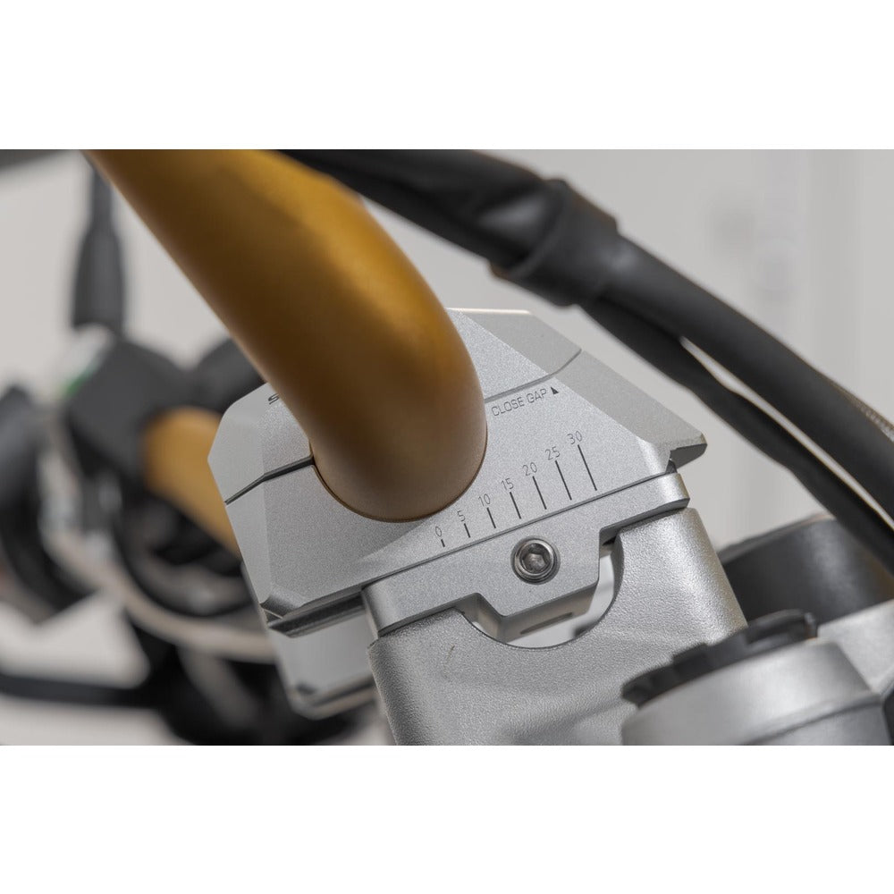 SW-Motech SW-LEH0003932000-S 32mm Bar Back Riser Silver for 28mm Handlebars (with variable postion 5/10/15/20/25/30mm increments)